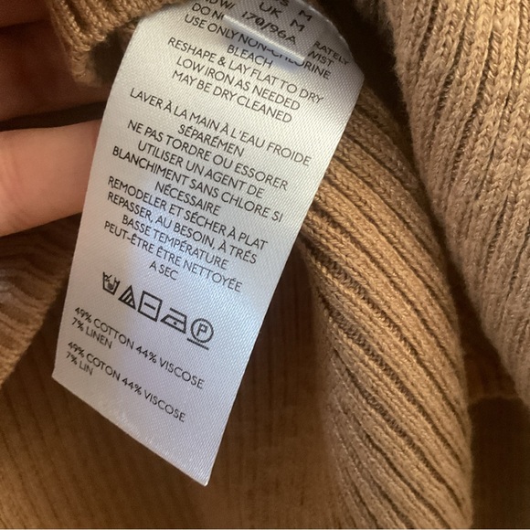 NWT Free People Ella Sweater Cardigan Shirt in Iced Coffee Size M - Picture 11 of 15